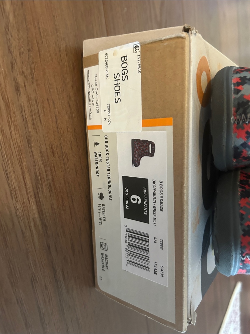 Baby Bogs Red and Black Camo Rain Boots - Picture 7 of 9